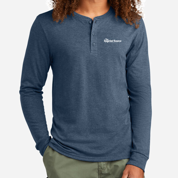 Unisex Tri Blend Henley Long Sleeve Tee Thumbnail